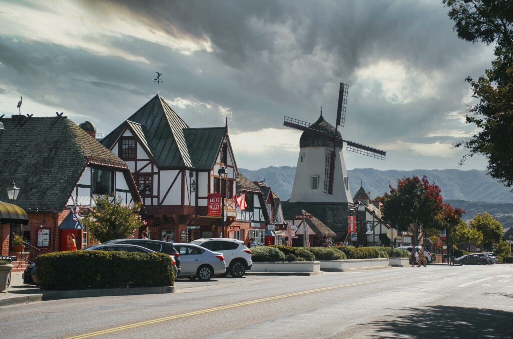 windmill in downtown Solvang, CA